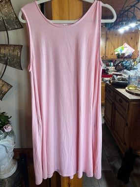 Zenana Outfitters Pink Sleeveless Swing Mini Dress